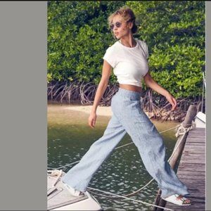 ATHLETA Cabo Linen Wide Leg Pant NWT Size 10